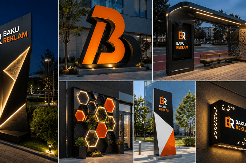 Индивидуальная рекламная конструкция Baku Reklam с эксклюзивным дизайном